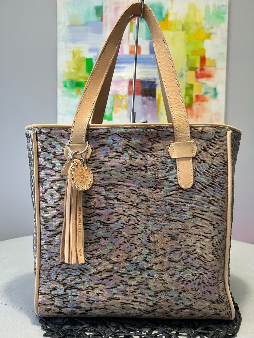 CONSUELA Iris Classic Tote - Animal Print EUC